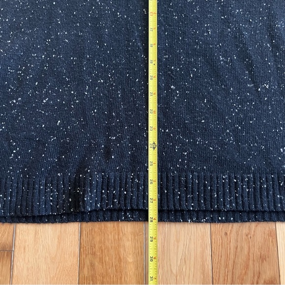 Robert Graham Quarter Zip Black with White Speckles 100% Wool Sweater Size Large - Picture 7 of 8